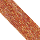 2mm Genuine Orange Coral Round Faceded Beads, Sku#U1942