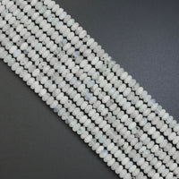 5x8mm Tourmalated Moonstone Rondelle Faceted Beads, Sku#U1947