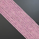 2x4mm Rondelle Smooth Rose Quartz Beads, Sku#U1959