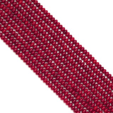 4x6mm Quality Red Coral Smooth Rondelle Beads, Sku#U1972