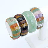 10x25mm Curved Rectangle Stretchy Bracelet, Sku#U1978