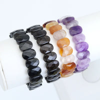 9x14mm Faceted Rectangle Stretchy Bracelet, Sku#U1980