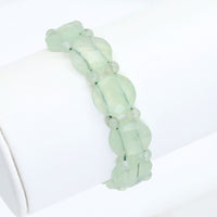 14mm Faceted Coin Prehnite Stretchy Bracelet, Sku#U1996