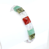 10x10mm Faceted Square Stretchy Bracelet, Sku#U2000