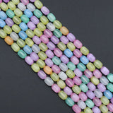 8x12mm Rainbow Selenite Smooth Barrel Beads, Sku#U2012