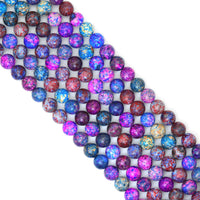 12mm Multicolor Agate Round Smooth Beads, Sku#U2031