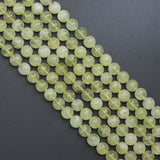 Genuine Yellow Fluorite Round Smooth Beads, Sku#U2080