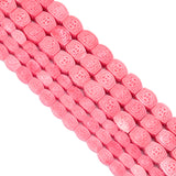 Pink Cube with Chinese Symbol Resin Beads, Sku#U2086