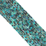 Genuine Chryscolla Round Faceted Beads, Sku#U2089