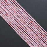 Genuine Pink Opal Round Faceted Beads, Sku#U2090