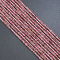 2x4mm Strawberry Quartz Smooth Rondelle Beads, Sku#U2107