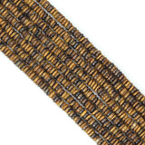 2x6mm Smooth Rondelle Tiger Eye Beads, Sku#U2123