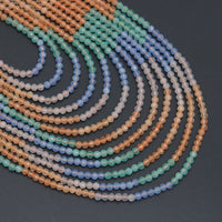 2mm Mixed Color Cat's Eey Round Faceted Beads, Sku#U2137