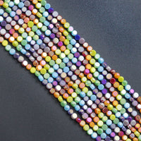 2.5x4mm Rainbow Glass Coin Beads, Sku#U2169