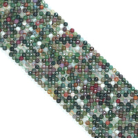 2mm/3mm/4mm Natural Moss Agate faceted Beads, U2199