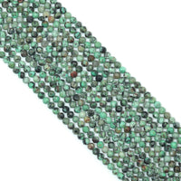 Genuine Afrian Turquoise Round Faceted Beads, Sku#U2200