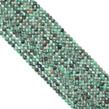 Genuine Afrian Turquoise Round Faceted Beads, Sku#U2200