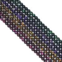 Pink/Yellow/Purple/Green Jade Round Smooth Beads, Sku#U2210