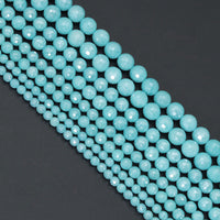 Mystic Amazonite Jade Round Faceted Beads, Sku#U2217