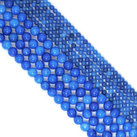 Blue Jade Round Smooth Beads, Sku#U2223