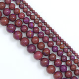 Purple Jade Round Smooth Beads,Sku#U2230