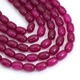 10x14mm Red Jade Smooth Rice Beads, Sku#U2235