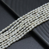 3.5-5.5mm Freshwater Pearl Rice Shape Beads, Sku#U2243