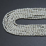 3.5-5.5mm Freshwater Pearl Rice Shape Beads, Sku#U2243