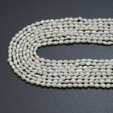 3-4mm Freshwater Pearl Rice Shape Beads, Sku#U2244