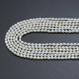 3-4mm Quality Freshwater Pearl Rice Shape Beads, Sku#U2245
