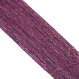 3mm/4mm Genuine Ruby Round Faceted Beads, Sku#U2270