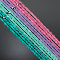 27 Colors 5x8mm Smooth Rondelle Jade Beads, Sku#U2330