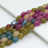 8x12mm Multicolor Smooth Nugget Jade Beads, Sku#U2334