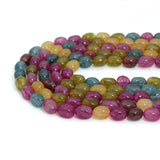 8x12mm Multicolor Smooth Nugget Jade Beads, Sku#U2334