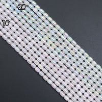 Mystic AB Selanite Beads, 6x9mm drum Cylinder Shape Selanite Beads,15.5" Full Strand,sku#U2345