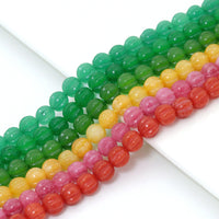 10mm Pumpkin Shape Gemstone beads, Pumpkin Beads, 15.5inch full strands, sku#U2346