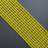 6x9mm Bright Yellow Rice Shape Agate, Sku#U2347