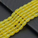 6x9mm Bright Yellow Rice Shape Agate, Sku#U2347