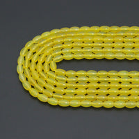 6x9mm Bright Yellow Rice Shape Agate, Sku#U2347