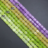 Natural Box-cut Cube 8x10mm jade Beads, 16inch full strands, sku#U2363