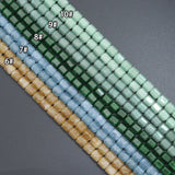 Natural Box-cut Cube 8x10mm jade Beads, 16inch full strands, sku#U2363