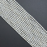 Natural White Freshwater Pearl Rice Shape Pearl, 4-5mm size, 16inch strand, sku#U2369