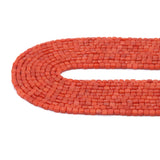 3x3mm Cube Orange Coral Beads, Sku#U2370