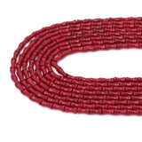 4x8mm Bamboo Red Coral Beads, Sku#U2372