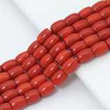 7x9mm/8x10mm Barrel Shape Red Coral Beads, Sku#U2375