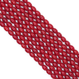 4x8mm Rice Shape Red Coral Beads, Sku#U2376