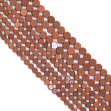 Natural Goldstone Round Coin 6mm/8mm beads, Goldstone beads, 16inch full strand, sku#U2378