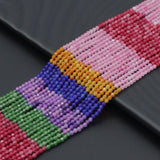 2mm Mixed Agate Round Faceted Beads, Sku#U2381