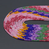 2mm Mixed Agate Round Faceted Beads, Sku#U2381