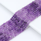 3mm/4mm Amethyst Round Faceted Beads, Sku#U2385
